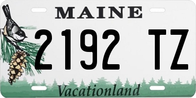 ME license plate 2192TZ