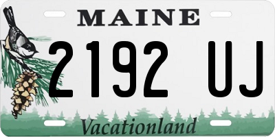ME license plate 2192UJ