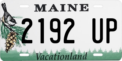 ME license plate 2192UP