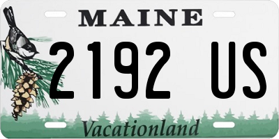 ME license plate 2192US