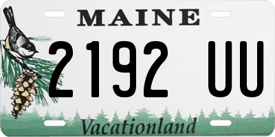 ME license plate 2192UU