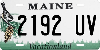 ME license plate 2192UV