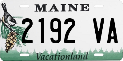 ME license plate 2192VA