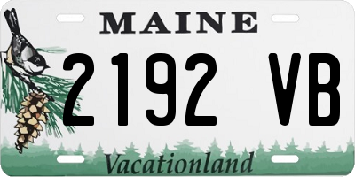 ME license plate 2192VB