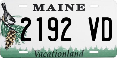 ME license plate 2192VD