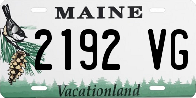 ME license plate 2192VG