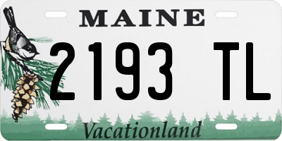 ME license plate 2193TL