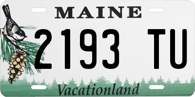 ME license plate 2193TU