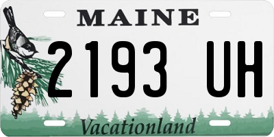 ME license plate 2193UH