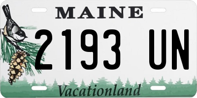 ME license plate 2193UN