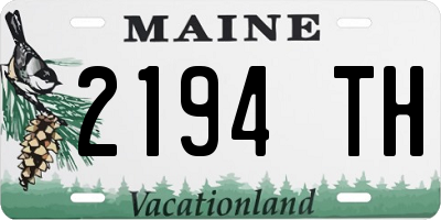 ME license plate 2194TH
