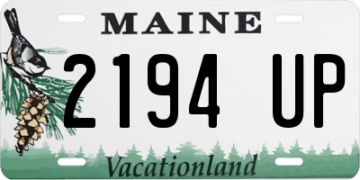ME license plate 2194UP