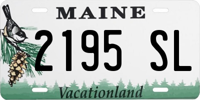 ME license plate 2195SL