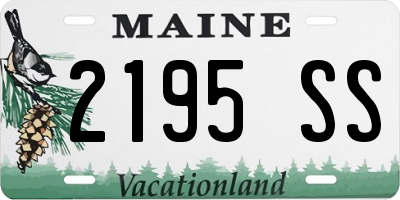 ME license plate 2195SS