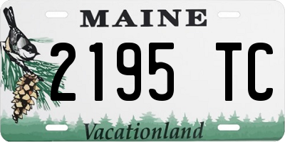ME license plate 2195TC