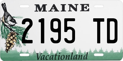 ME license plate 2195TD