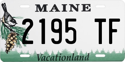ME license plate 2195TF