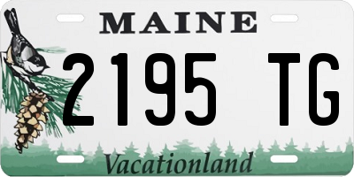 ME license plate 2195TG