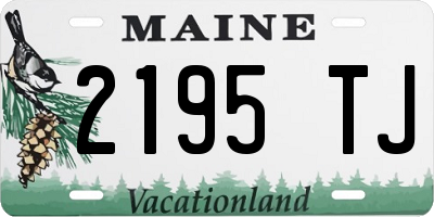 ME license plate 2195TJ