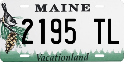 ME license plate 2195TL