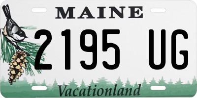 ME license plate 2195UG