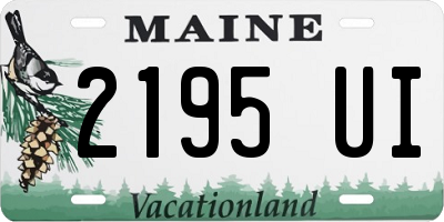 ME license plate 2195UI