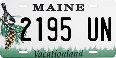 ME license plate 2195UN