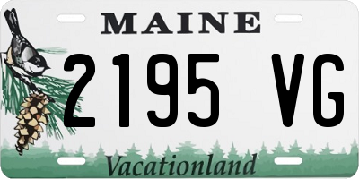 ME license plate 2195VG