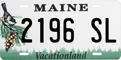 ME license plate 2196SL