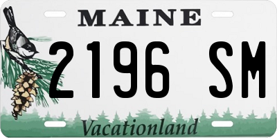ME license plate 2196SM