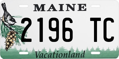 ME license plate 2196TC