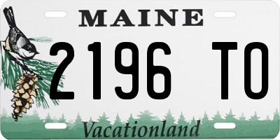 ME license plate 2196TO