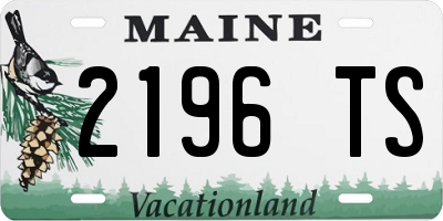 ME license plate 2196TS