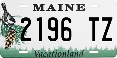ME license plate 2196TZ