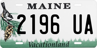 ME license plate 2196UA