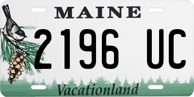 ME license plate 2196UC