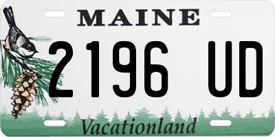 ME license plate 2196UD