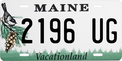 ME license plate 2196UG