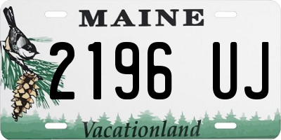 ME license plate 2196UJ