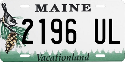 ME license plate 2196UL