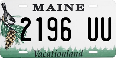 ME license plate 2196UU