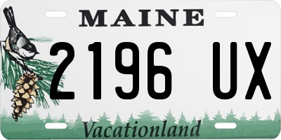 ME license plate 2196UX