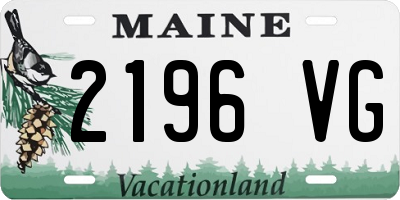 ME license plate 2196VG