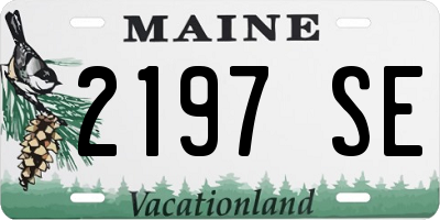 ME license plate 2197SE