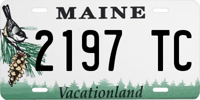 ME license plate 2197TC
