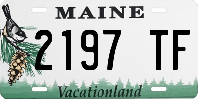 ME license plate 2197TF