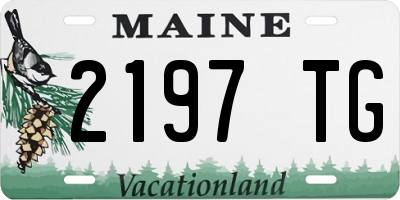 ME license plate 2197TG