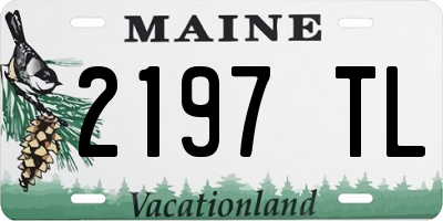 ME license plate 2197TL