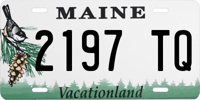 ME license plate 2197TQ
