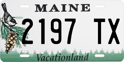 ME license plate 2197TX